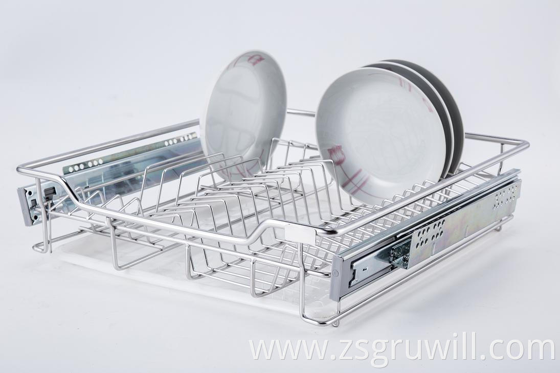 Foshan hot sale OEM pull out drawer metal wire baskets kitchen storage